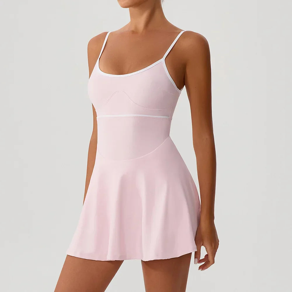 Tennis Dress For Women with Pockets Golf Skirts Anti Shorts Yoga Suit Badminton Clothing Activewear