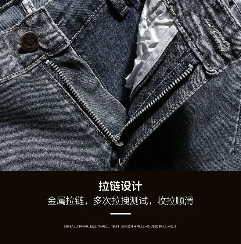 Autumn and Spring New Fashion Trend American Vintage Straight Leg Jeans Men's Casual Comfortable Sports High Quality Denim Pants
