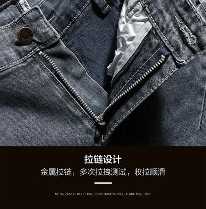 Autumn and Spring New Fashion Trend American Vintage Straight Leg Jeans Men's Casual Comfortable Sports High Quality Denim Pants
