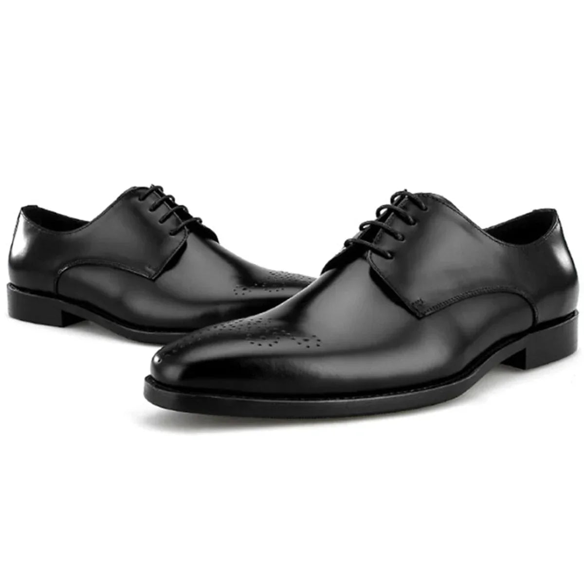 Italian Men's Genuine Leather Oxford Shoes Classic Gentleman Top Layer Cowhide Business Dress Shoes for Formal Occasions
