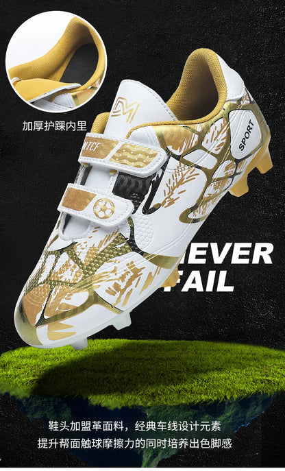 Professional Football Shoes Kids Futsal Sneakers Outdoor Low-cut Soccer Shoes Boys Lightweight Non-slip Children's Sports Shoes