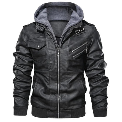 Customizable Men's Leather Jackets Autumn Casual Motorcycle PU Jacket Biker Leather Coats Brand Clothing Suit Jackets EU Size