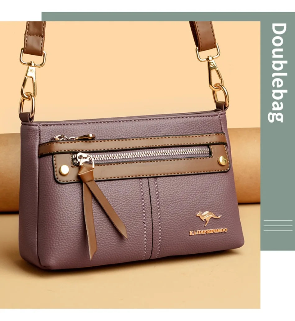 High Quality Leather Purses and Handbag Women Bag Luxury Designer Shoulder Crossbody Sac Ladies Casuial Messenger Tote Bag 2024