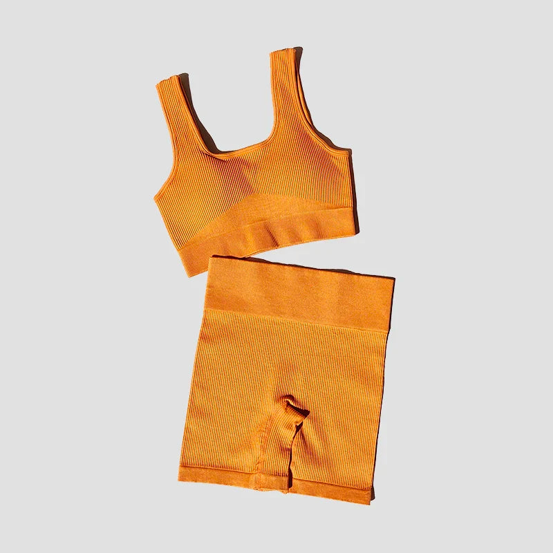 2/4/6PCS Seamless Women Yoga Set Workout Sportswear Fitness Bra Sport Pants Gym Clothing High Waist Leggings Shorts Sports Suits
