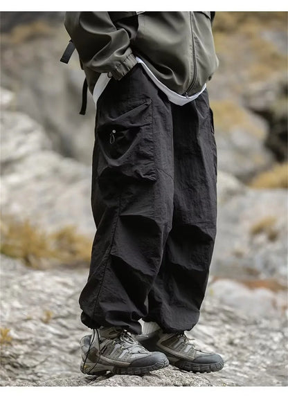 Men's Spring Autumn Japanese Style New Waterproof Hip Hop Mountaineering Pants Casual Harajuku Work Cargo Outwear Trend Pants