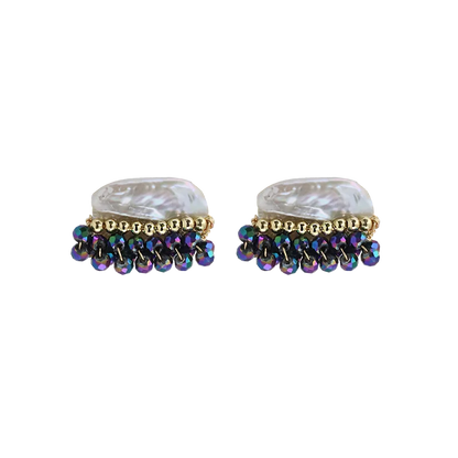 Natural Freshwater Baroque Pearl Earrings Korean Style Women Luxury Jewelry Fashion Ladies and Girls Gift GE1586
