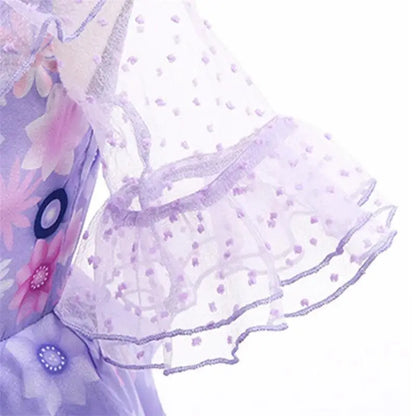 Girls Summer Dress Flower Fairy Princess Dress Children Encanto Cosplay Costumes Kids Girl Birthday Dress Fancy Party Dresses