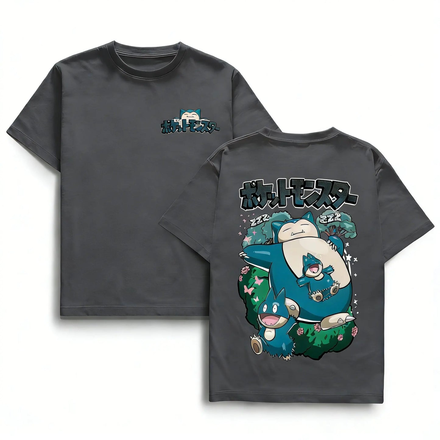 Anime Cotton Graphic T Shirt Men Women 2026 Summer Y2k Short Sleeve Tee Casual Tops Snorlax Kawaii Streetwear Fashion