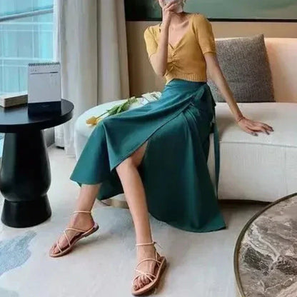 Women Floral Print Chiffon Skirt Beach Bikini Cover Up Wrap Scarf Swimwear Pareo Sarong Dress Solid Ruffle Casual Beach Dress