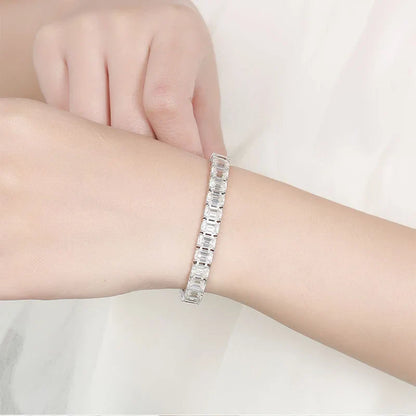 5*7mm 1ct Emerald Cut Moissanite Bracelets For Women Man S925 Silver Lab Diamond Bracelet Wedding Party Fine Jewelry
