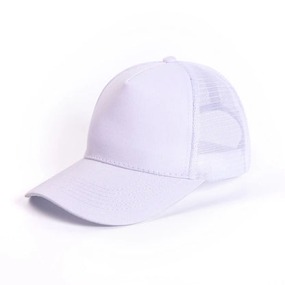 Blank 5 Pane Mesh Baseball Cap Mens And Women Curved Snapback Hats Summer Sunshade Sun Hat Simple Trucker Cap gorras casquette