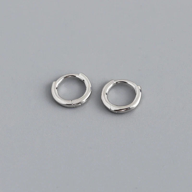 925 Sterling Silver Fashion Simple Huggies Ear Buckle Accessories Minimalist Charm Ear Hoop Earrings for Women Jewelry