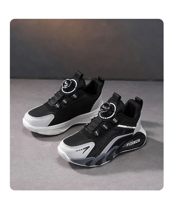 A pair of children's four-season leather basketball shoes, comfortable and soft sneakers, size 28-39，YY-28005