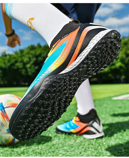 Mens Soccer Shoes TF/FG High Ankle Football Boots Kids Women Outdoor Sports Shoes Multicolor Training Match Athletic Sneakers