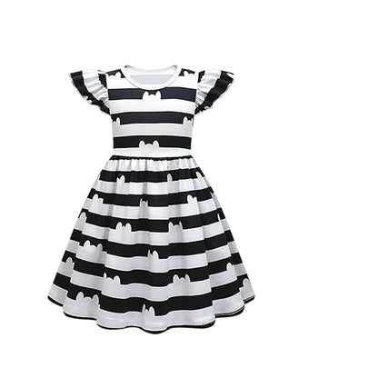 Vestido Estampado Floral Para Meninas Gabby Dollhouse Vestidos de Festa de Casamento e Tiara Vestido de Princesa Infantil Roupa de Menina