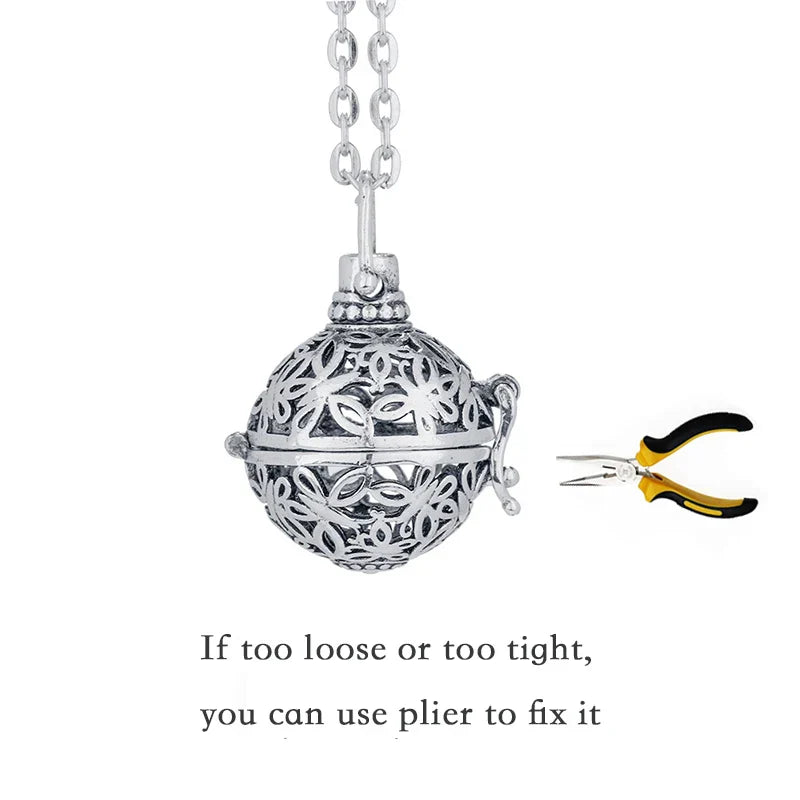 Music Chime Mexico Angel Ball Caller Locket Necklace Antique Vintage Pregnancy Essential Oil Diffuser Aromatherapy Necklace