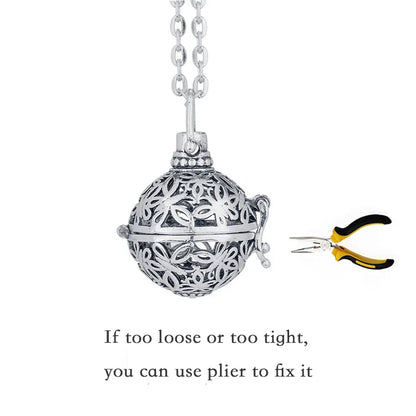 Music Chime Mexico Angel Ball Caller Locket Necklace Antique Vintage Pregnancy Essential Oil Diffuser Aromatherapy Necklace