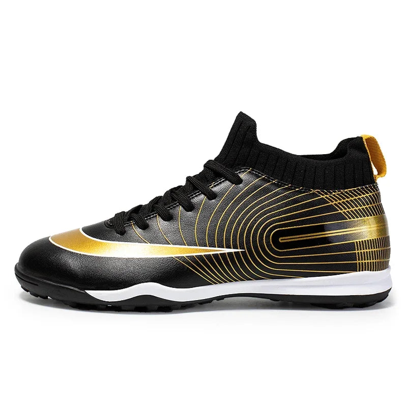 Professional Men Ankle Football Boots Outdoor Grass Cleats Unisex Soccer Shoes Long Spikes Tf Football Shoes Chuteira Society