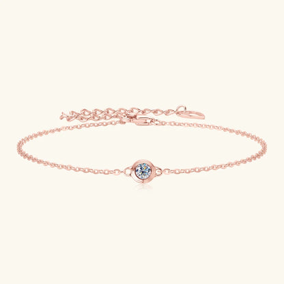 2025 Trendy 3mm Moissanite Jewelry Set 925 Silver Plated Rose Gold Necklace Bracelet Earrings Set for Women Valentine's Day Gift