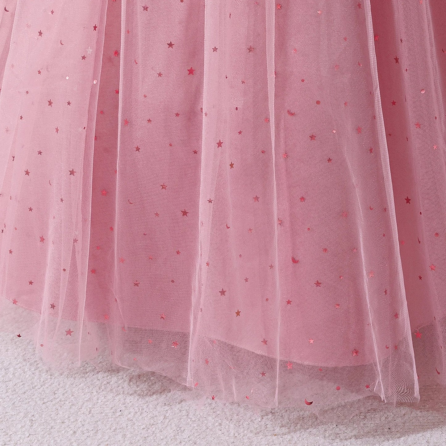 Vestidos de Festa de Daminha de Verão com Lantejoulas para Meninas Elegante Laço Vestido de Aniversário de Casamento para Meninas Baile de Formatura Gala Concurso Noite Roupa Infantil