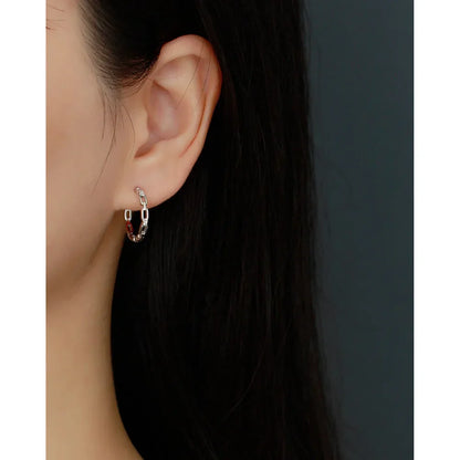 925 Sterling Silver Earring Colorful Dripping Oil Material Ear Ring Ear Buckle Rhombus Shape Trend Wild Girl Women Boy Ear Jewel