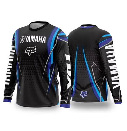 Summer YAMAHA Men Women Motorcycle Riding Suit Loose Breathable Quick Drying Off-Road Racing Suit Long Sleeved Sports T-Shirt