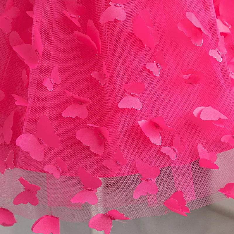 Girl Princess Dress Kid Clothes Party Birthday Outfits Evening Party Tulle Dress Wedding Wear Summer Bowknot Dress