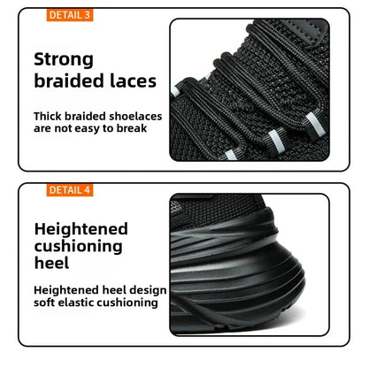 Men's Summer Labor Protection Shoes Insulated Anti-Smashing Anti-Piercing Steel Toe Caps Safety Comfortable Work Footwear