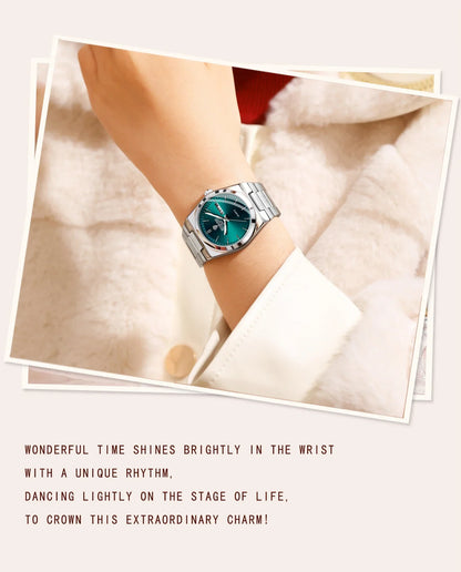 103 Business Women's Quartz Watch Waterproof Double Calendar Night Light Non Mechanical Ultra Thin Women's Quartz Watch
