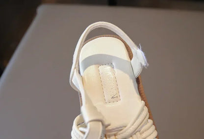 New Sandals Summer Children's Woven Casual Baby Shoes Girls Beach Shoes Slipper Baby Girl Shoes Size 22-31
