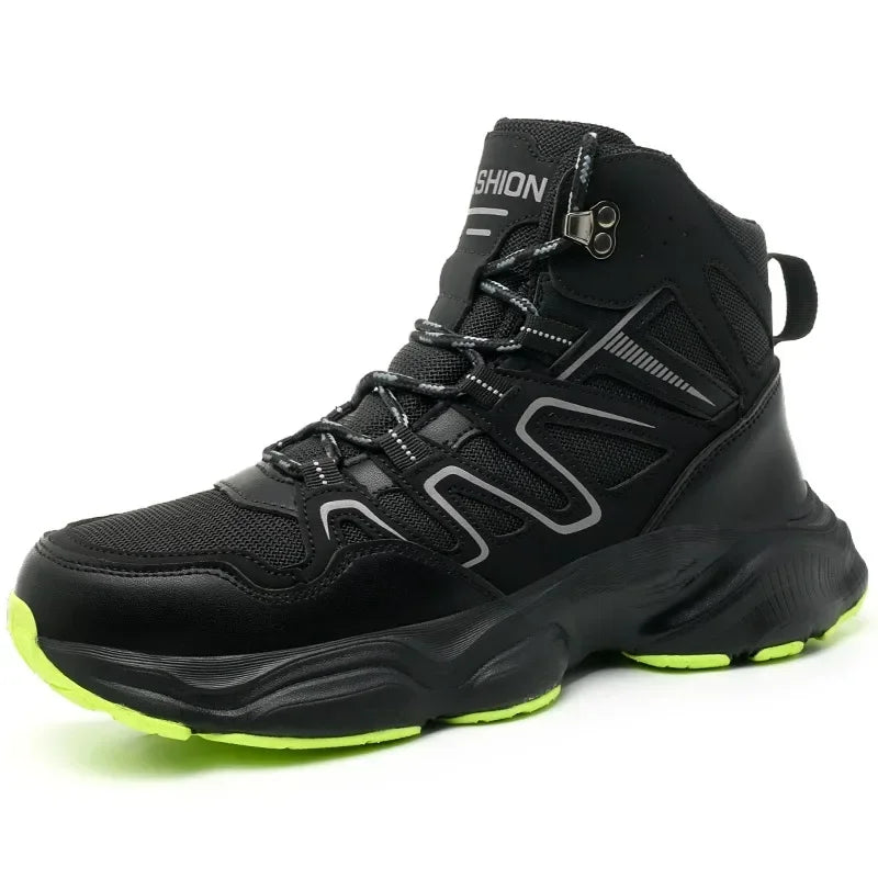Ankle-Length Men Safety Boots Anti-smash Anti-stab Construction Work Steel Toe Shoes Male Work Boots Work Safety Shoes