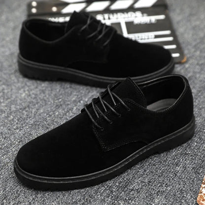 Luxury Brand Mens Casual Shoes Black Men Leather Shoes Fashion Lace Up Platform Work Shoes Wedding Formal Dress Oxfords Shoes