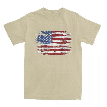 American Flag USA United States Of America US 4th Of July T Shirt Summer T Shirts Cotton Tee Shirt For Men Short Sleeve Tees