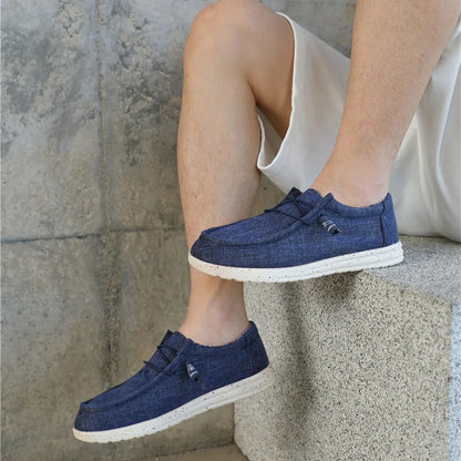 Plus Size Men's Solid Color Breathable Slip On Classic Loafer Shoes Comfy Casual Durable Lightweight Walking Shoes