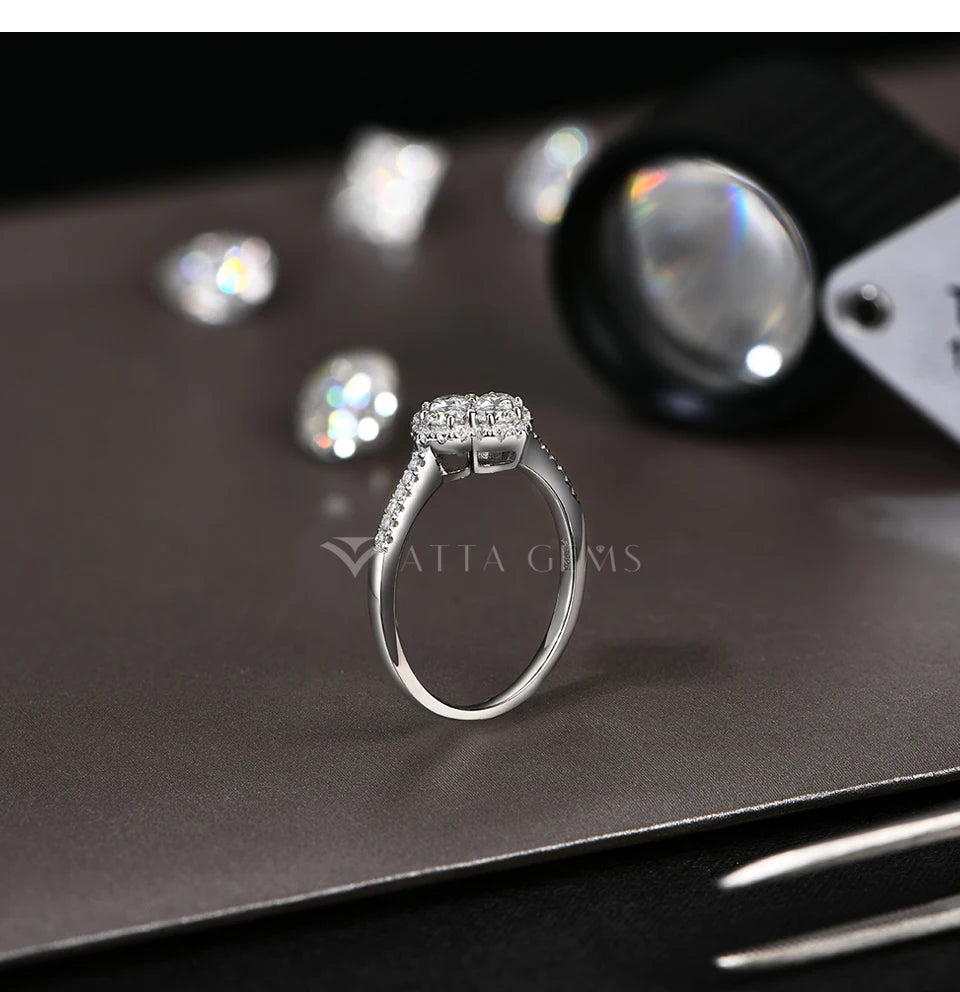 Classic Moissanite Rings for Women D Color VVS1 Real 925 Sterling Silver Engagement Wedding Party Exquisite FineJewelry