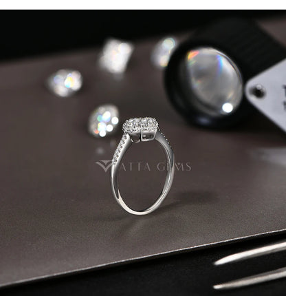 Classic Moissanite Rings for Women D Color VVS1 Real 925 Sterling Silver Engagement Wedding Party Exquisite FineJewelry