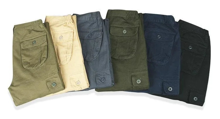 New Men Cargo Pants Pants 6 Pockets Fashion Cargo Pants Quality Cotton Outdoor Male Casual Pants