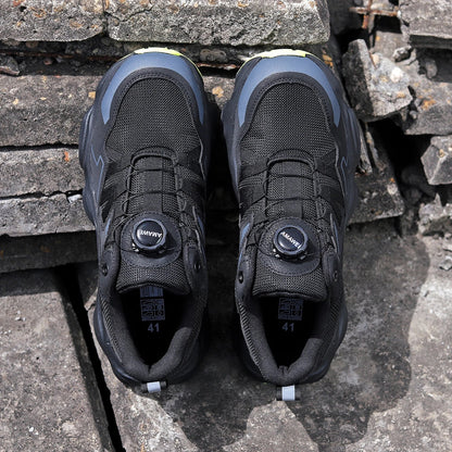 Steel Toe Safety Shoes Men, Anti-Puncture Anti-Smash Non Slip Industrial Work Boots, Lightweight CE New Work Safety Shoes