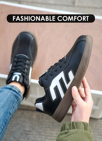 Ladies Safety Shoes Steel Toe Anti- Crush Lightweight Kevlar Work Shoes Fashionable Black And White Casual Protection Footwear