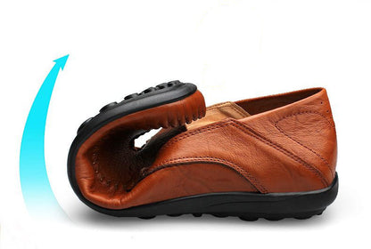 Genuine Leather Men Casual Shoes Luxury Brand Formal Men Loafers Moccasins Italian Breathable Slip on Male Boat Shoes Size 37-47
