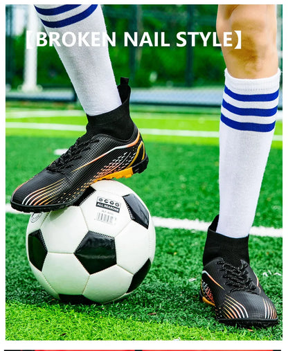 New 33-46 Large Football Boots Children Youth High Quality Football Shoes Outdoor Training Professional Competition Footwear