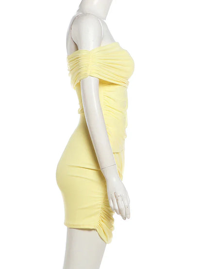 Sexy See Through Mini Dress Woman Slash Neck Backless Skinny Peach Buttocks Hot Girls Midnight Club Party Hipster Bodycon