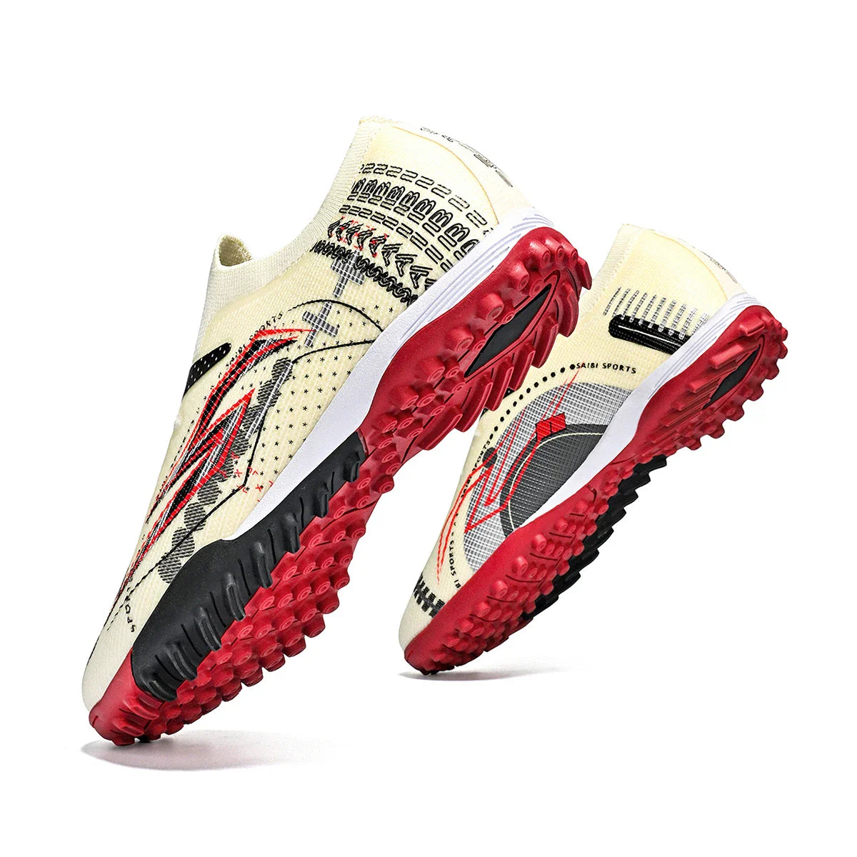 TF Soccer Cleats Men Women Kids PU Synthetic Upper Rubber Outsole Wear-resistant Non-slip Training Shoes