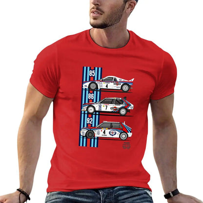 Lancia Martini trio T-shirt summer top graphics mens t shirts pack
