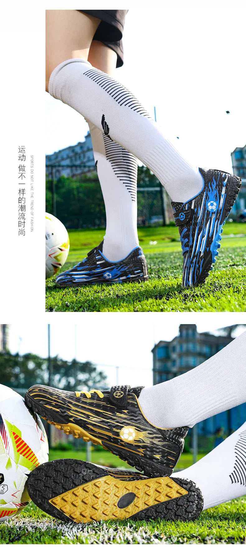 Kids Youth Soccer Shoes Boys Girls Football Cleats TF FG Training Sneakers Non-Slip Grass Artificial Grass Sport Boots
