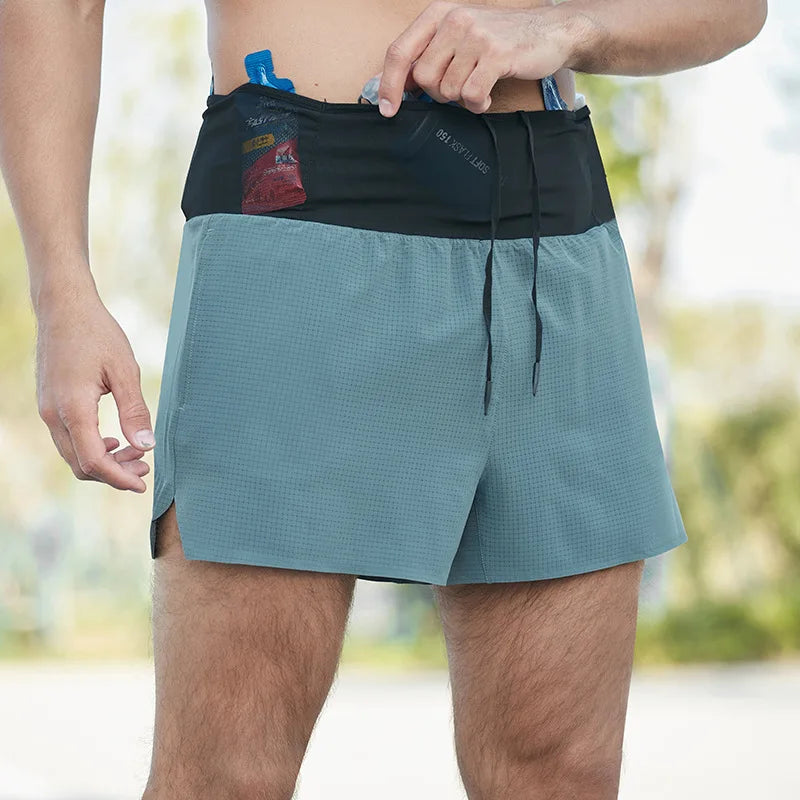 Marathon Running Shorts Men 2 In 1 Quick Dry Workout Training Fitness Jogging