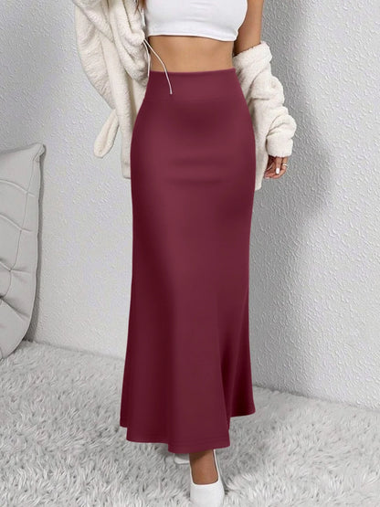 Women Midi Skirt High Waist A line Flowy Hem Breathable Material Perfect for Fashion Shoots Casual Streetwear Daily Errands