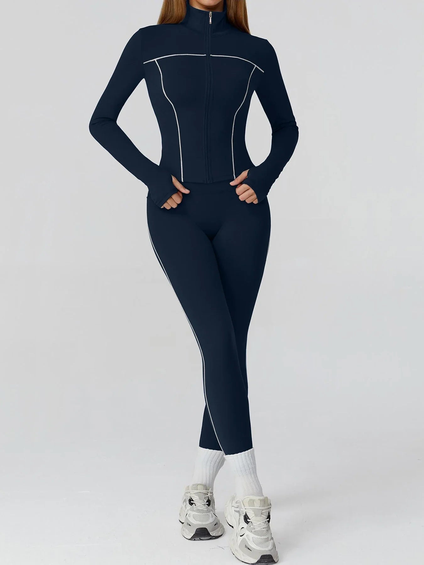 Yoga Set 2PCS Sports Outfits Women Clothes Fitness Tracksuit Gym Legging Workout Long Sleeved Female Bra Yoga Suit Sportswear