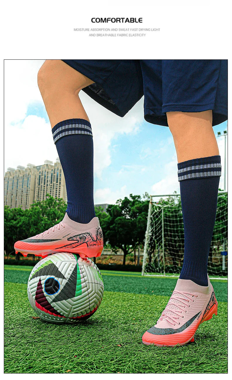 New Men's Football Boots Training FG Top Quality Sneakers Non-Slip Soccer Shoes Cleats Wholesale Drop Shipping Unisex Adult