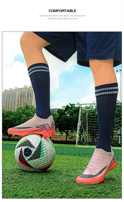New Men's Football Boots Training FG Top Quality Sneakers Non-Slip Soccer Shoes Cleats Wholesale Drop Shipping Unisex Adult